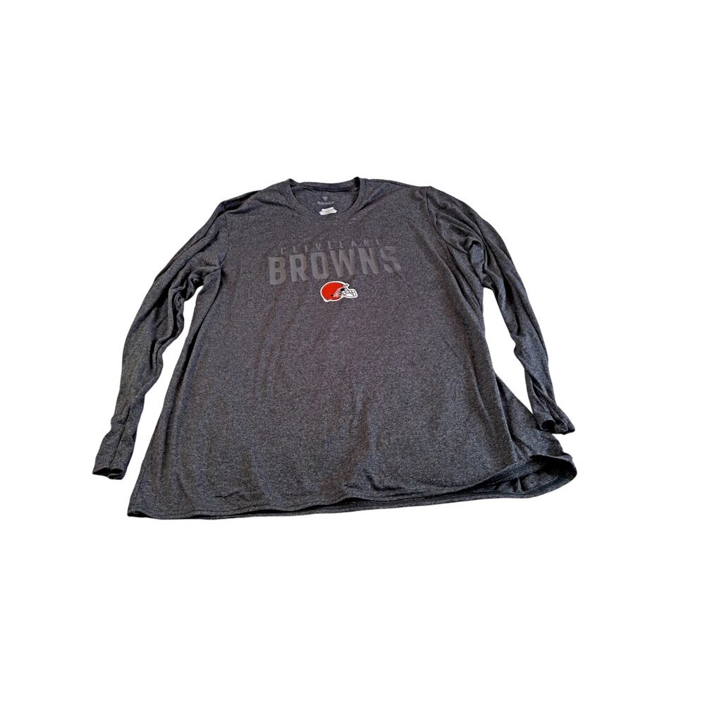 NWT - Imperfect 2XL Cleveland Browns Fanatics Long Sleeve T-Shirt - Gray NFL